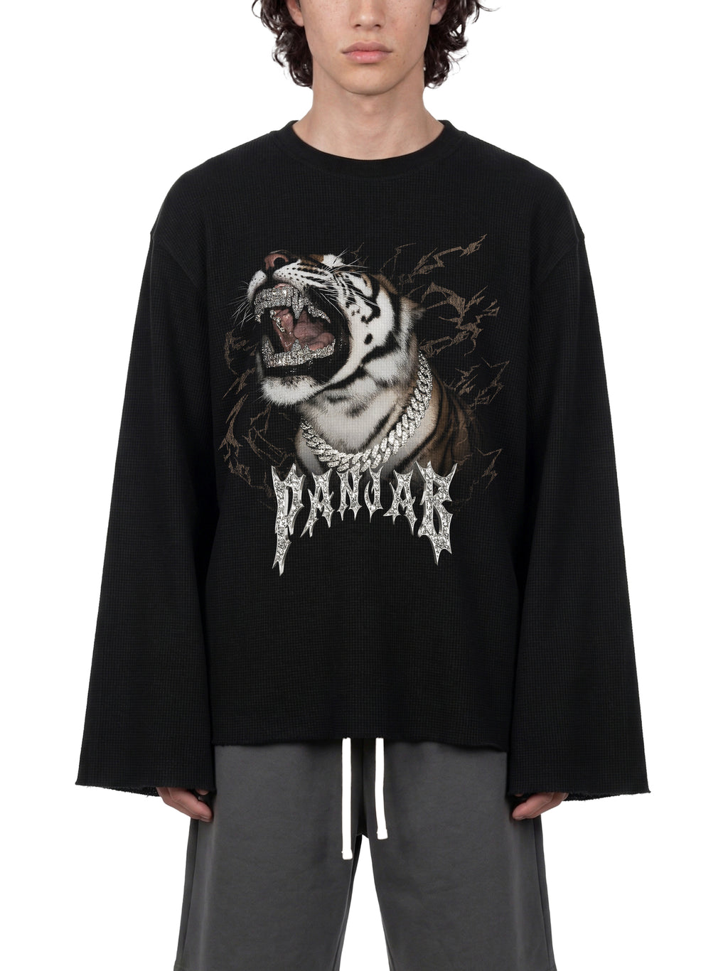 TIGER ROAR V3 x Risen Retro Unisex Waffle Raw Edge T-Shirt