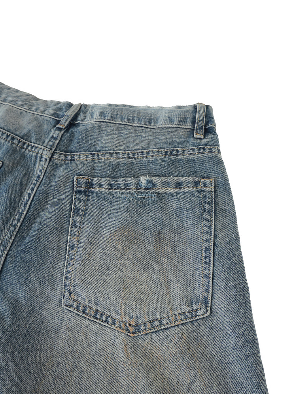RISENRETRO | Men's Distressed Barrel Leg Jeans