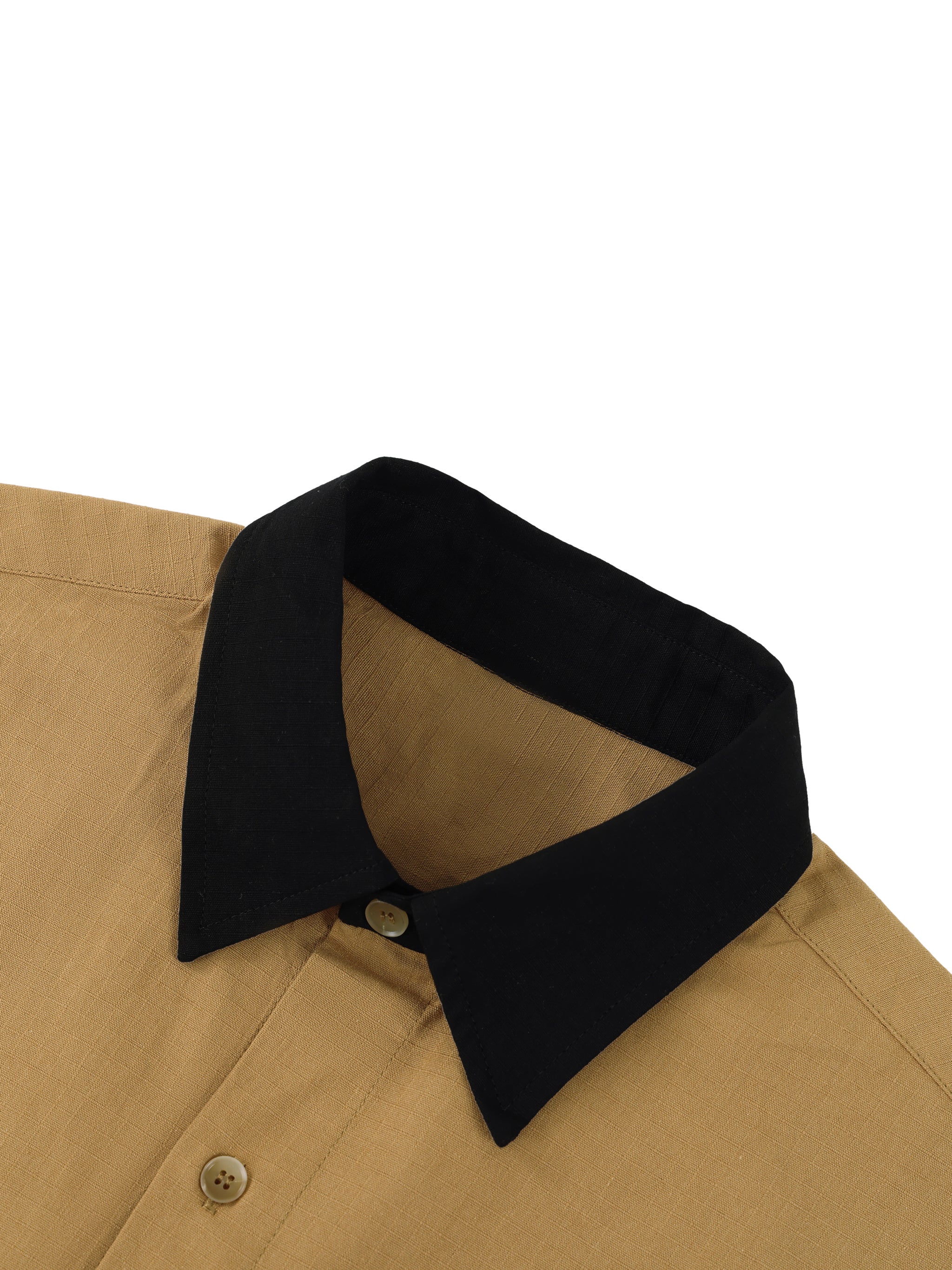 PANJAB COUTURE BROWN X Risen Retro Unisex Color Block Short Sleeve Shirt