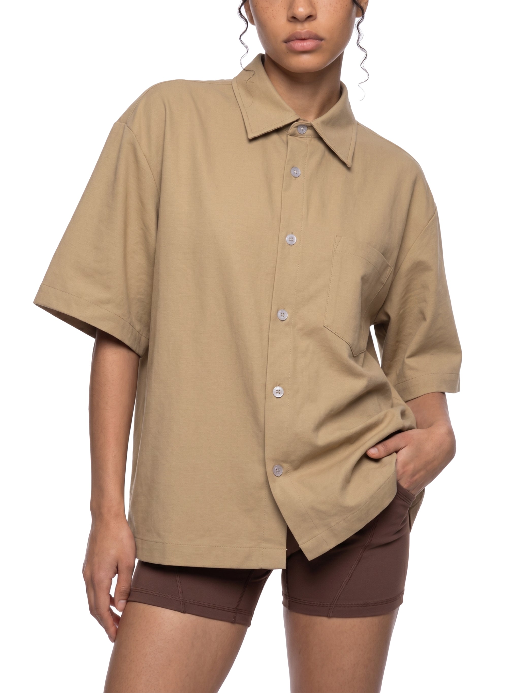 PANJAB COUTURE KHAKHI X Risen Retro Unisex Boxy Heavyweight Short Sleeve Shirt