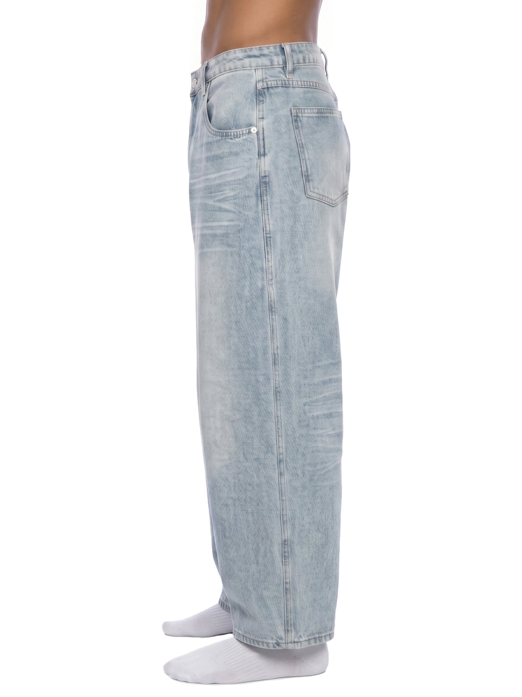 RISEN RETRO x DESIGNER Men’s Enzyme Wash Wide Leg Jeans