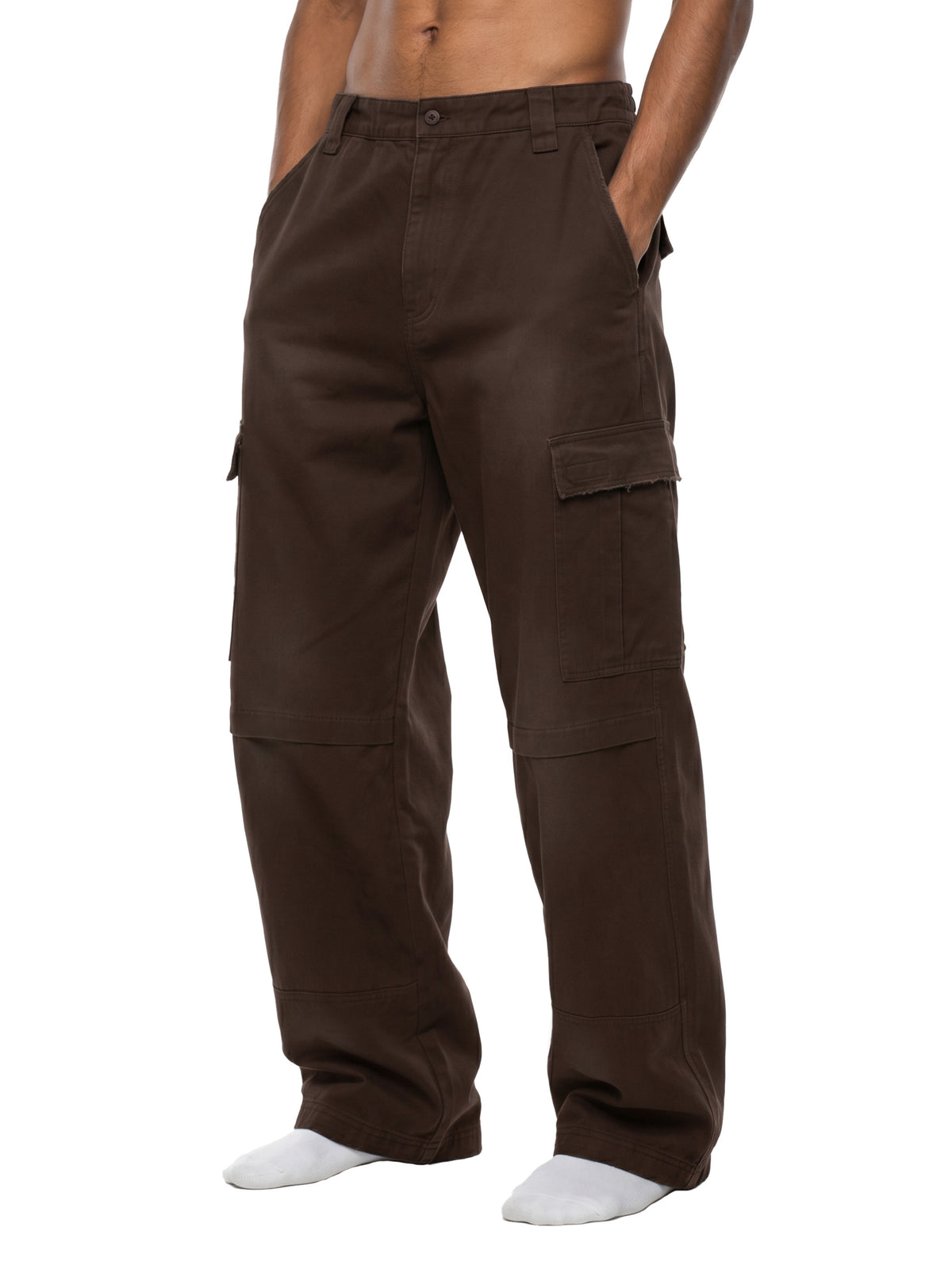 RISENRETRO | Unisex Sunfade Washed Fleece Cargo Pants