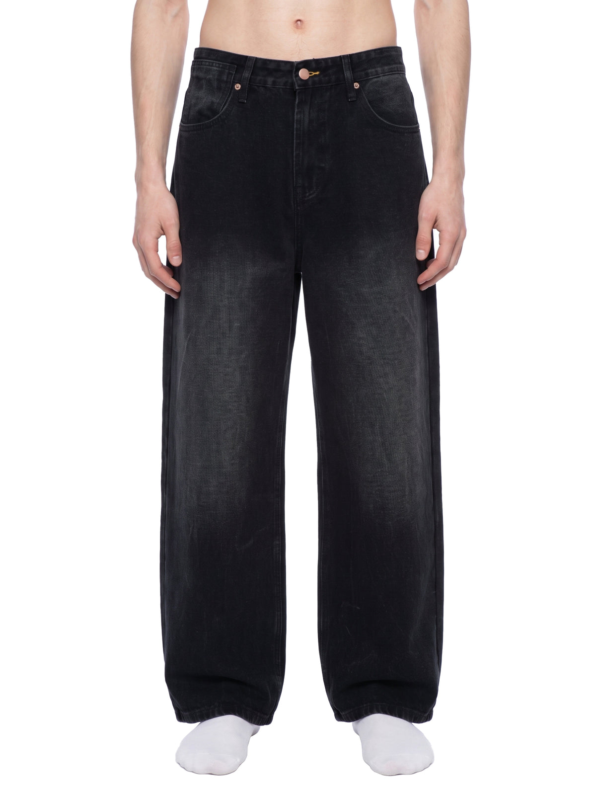 RISENRETRO | Men's Vintage Wash Wide Leg Jeans