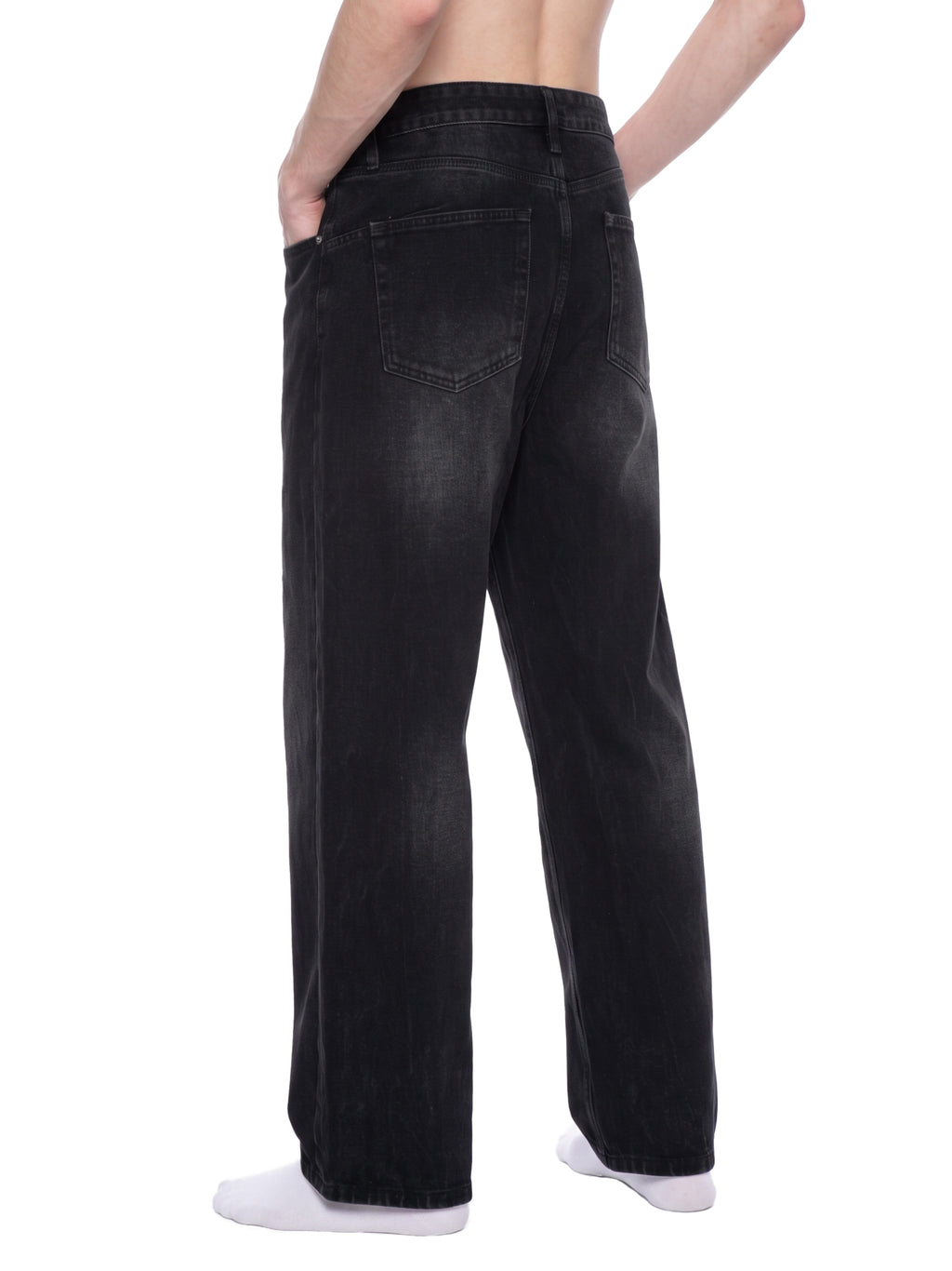 RISENRETRO | Men's Vintage Wash Wide Leg Jeans
