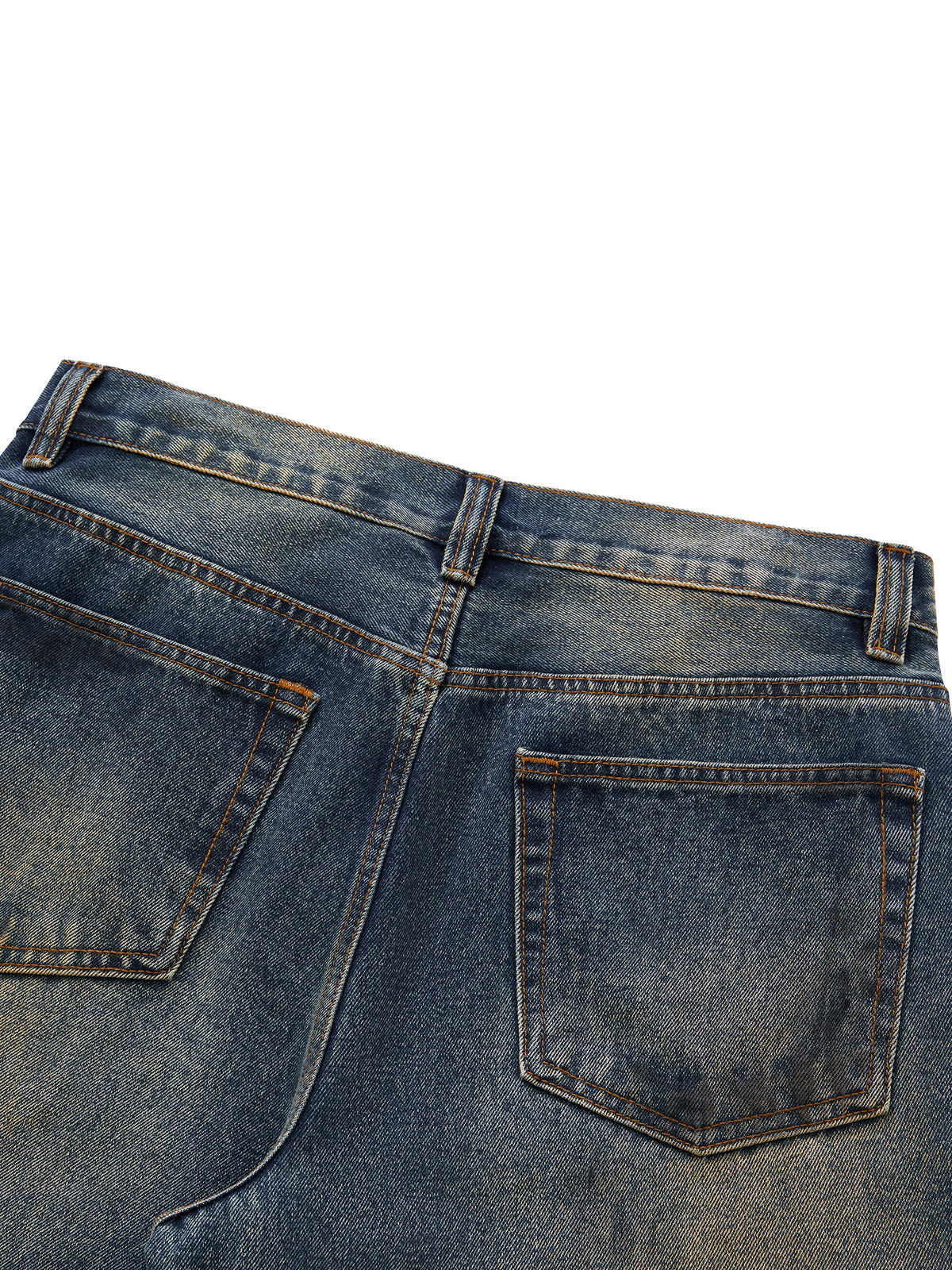 RISENRETRO | Men's Vintage Wash Wide Leg Denim Jeans
