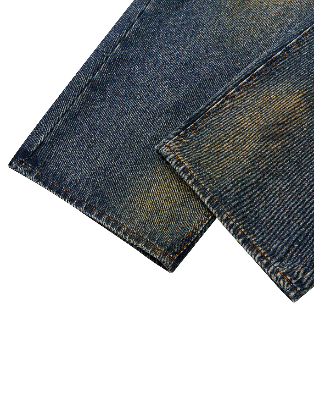 RISENRETRO | Men's Vintage Wash Wide Leg Denim Jeans