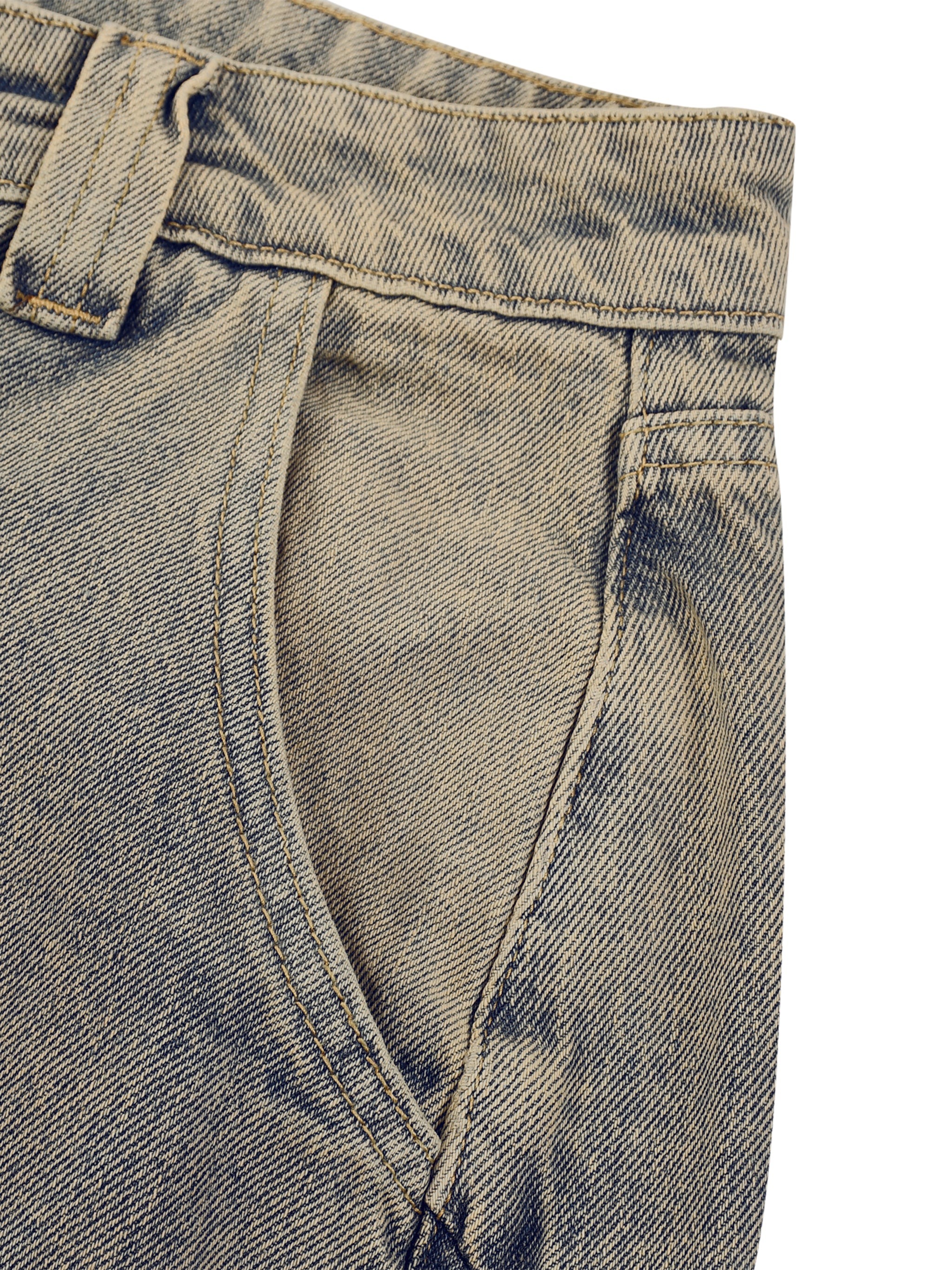 RISENRETRO Men’s Vintage Wash Demin Jeans