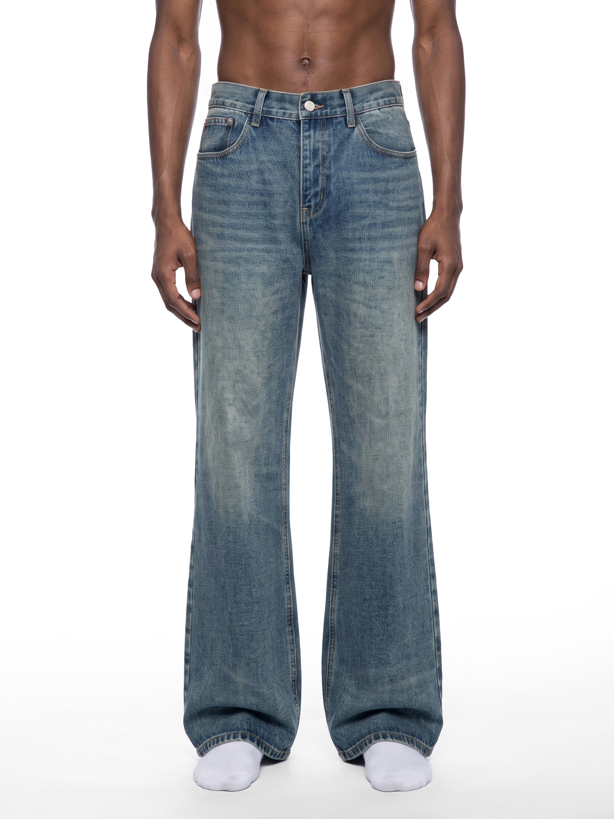 RISENRETRO | Men's Vintage Wash Denim Jeans