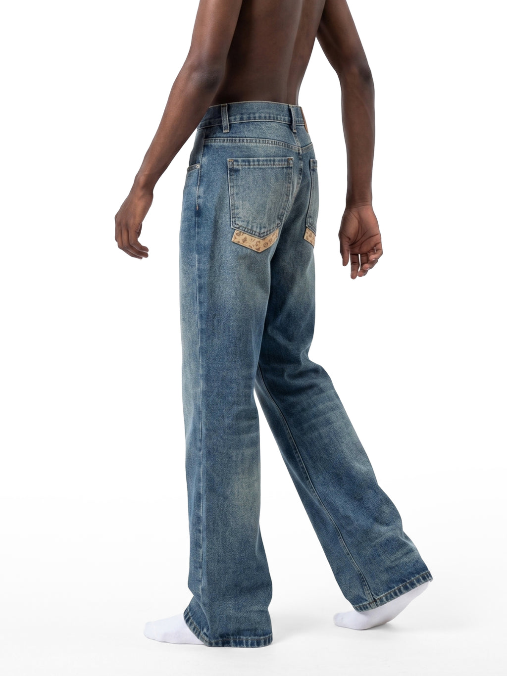 RISENRETRO | Men's Vintage Wash Denim Jeans