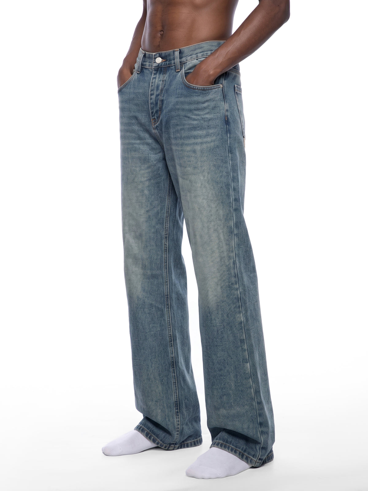 RISENRETRO | Men's Vintage Wash Denim Jeans