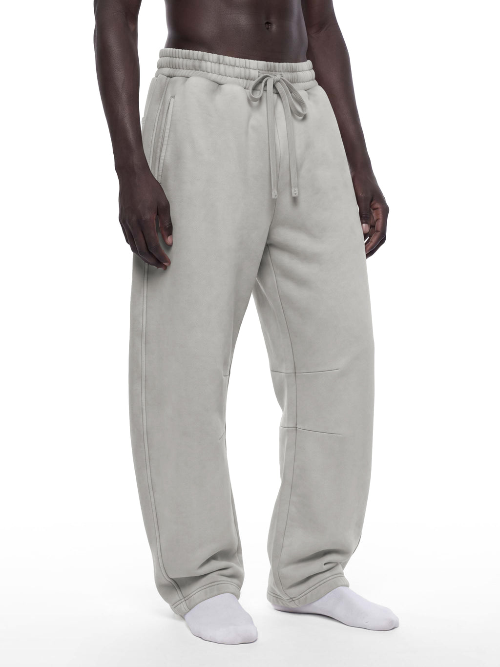 CHROME CROSS | RisenRetro | Unisex Vintage Wash Barrel Leg Fleece Sweatpants