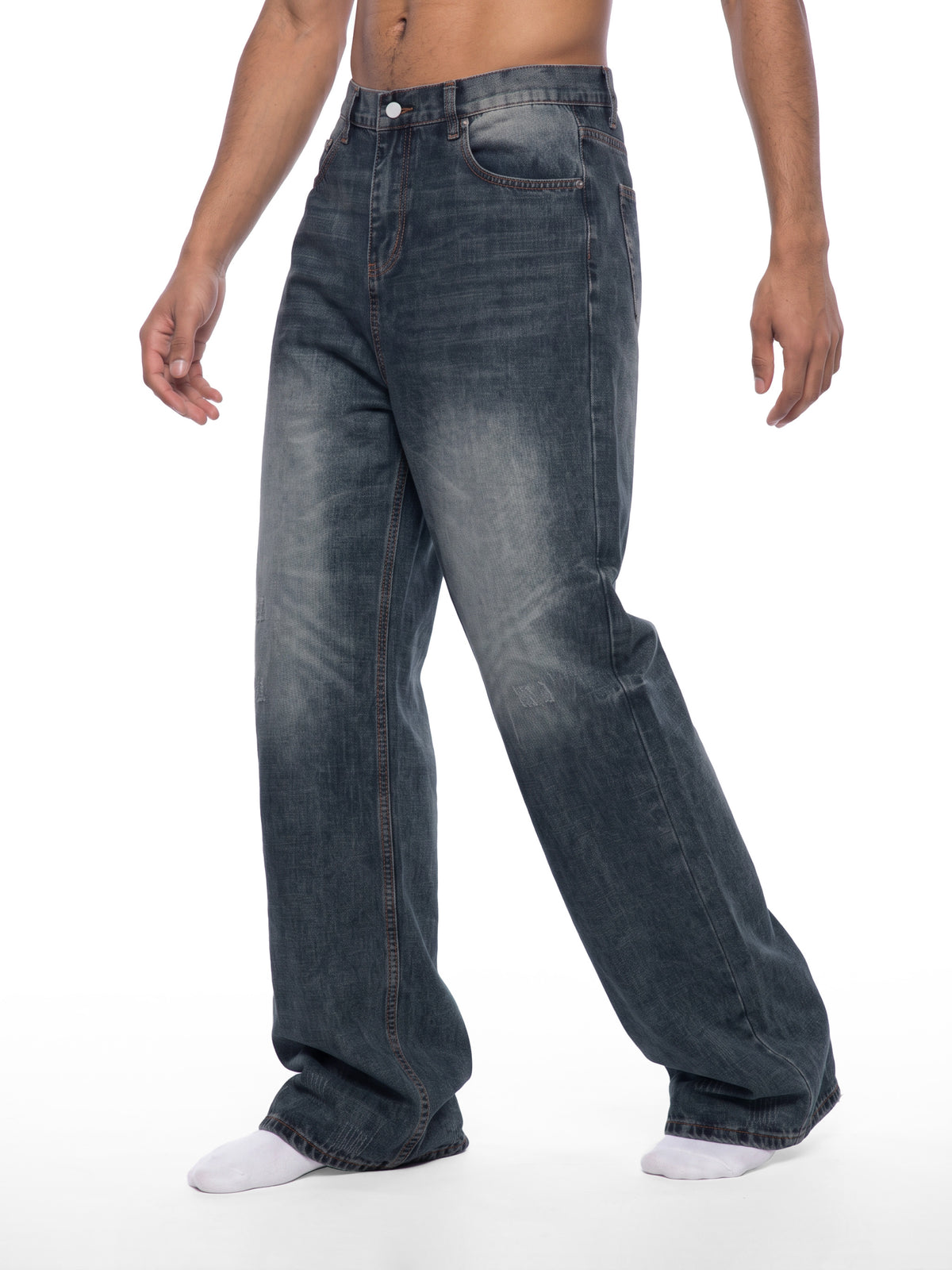 RISENRETRO | Men's Vintage Wash Denim Jeans