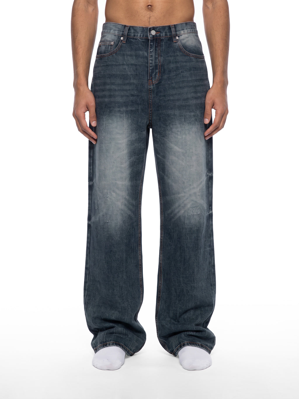 RISENRETRO | Men's Vintage Wash Denim Jeans