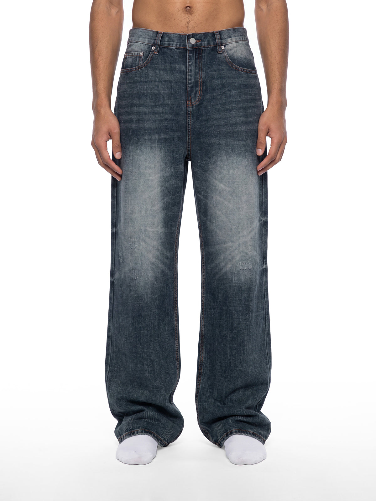 RISENRETRO | Men's Vintage Wash Denim Jeans
