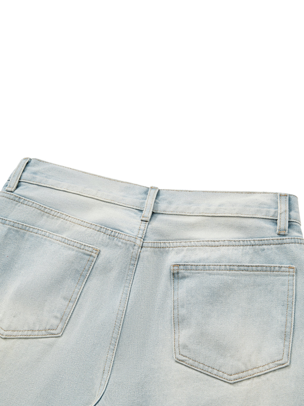 Men's Vintage Wash Wide Leg Denim Jeans