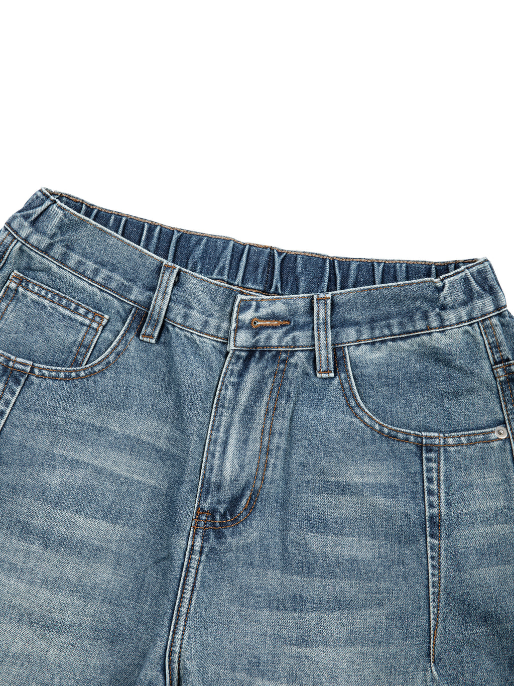 RISENRETRO | Unisex Vintage Wash Barrel Leg Denim Jeans