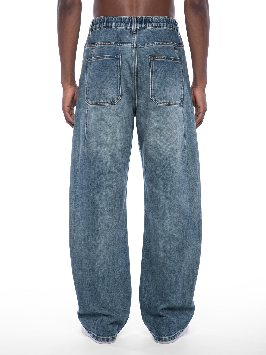 RISENRETRO | Unisex Vintage Wash Barrel Leg Denim Jeans