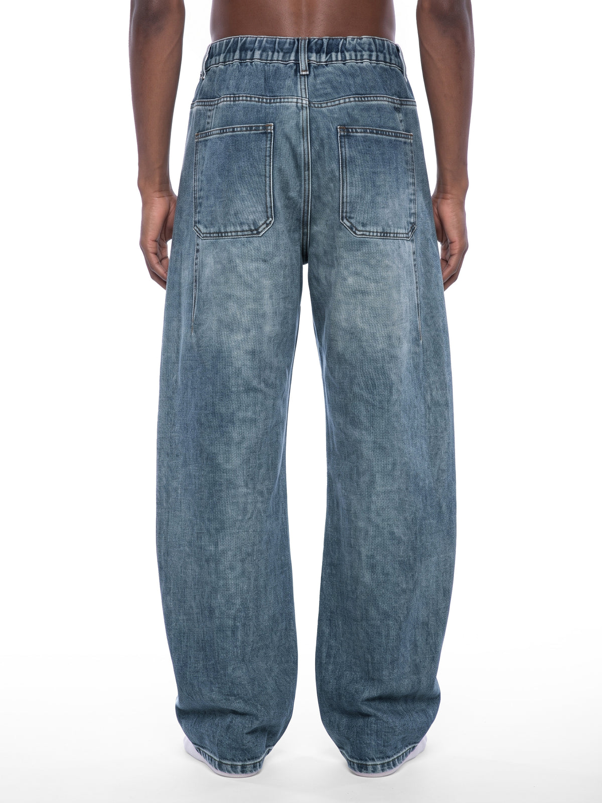 RISENRETRO | Unisex Vintage Wash Barrel Leg Denim Jeans