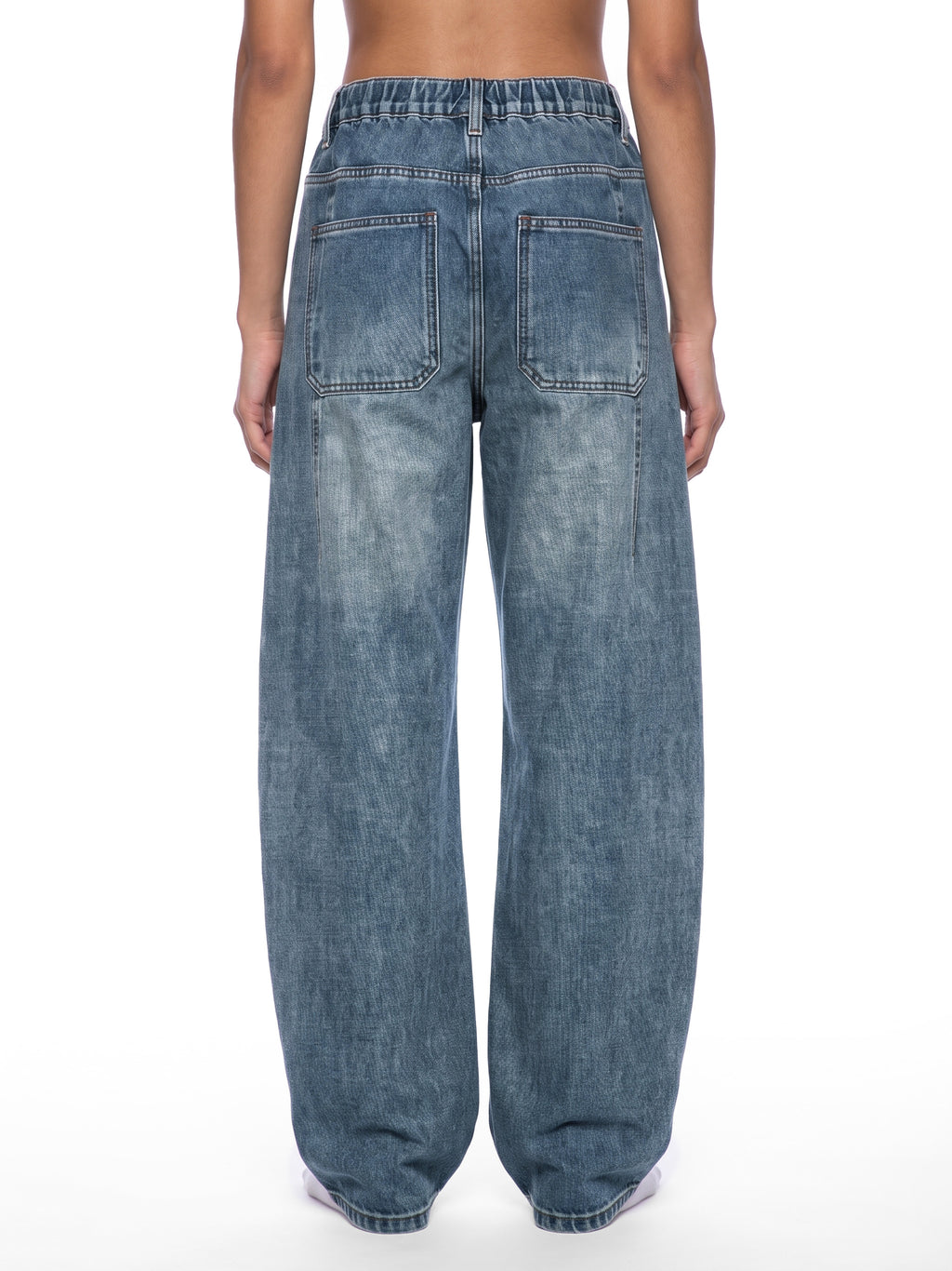 RISENRETRO | Unisex Vintage Wash Barrel Leg Denim Jeans