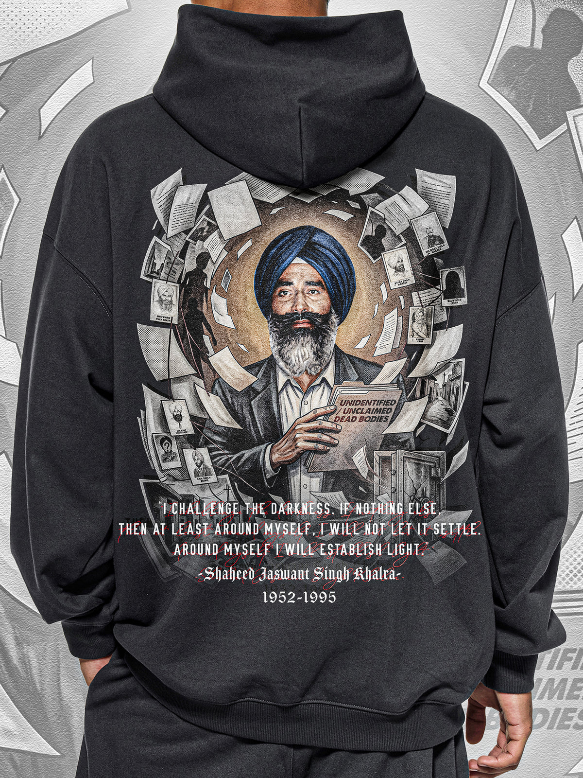JASWANT SINGH KHALRA | Essential Heavyweight Hoodie | RisenRetro