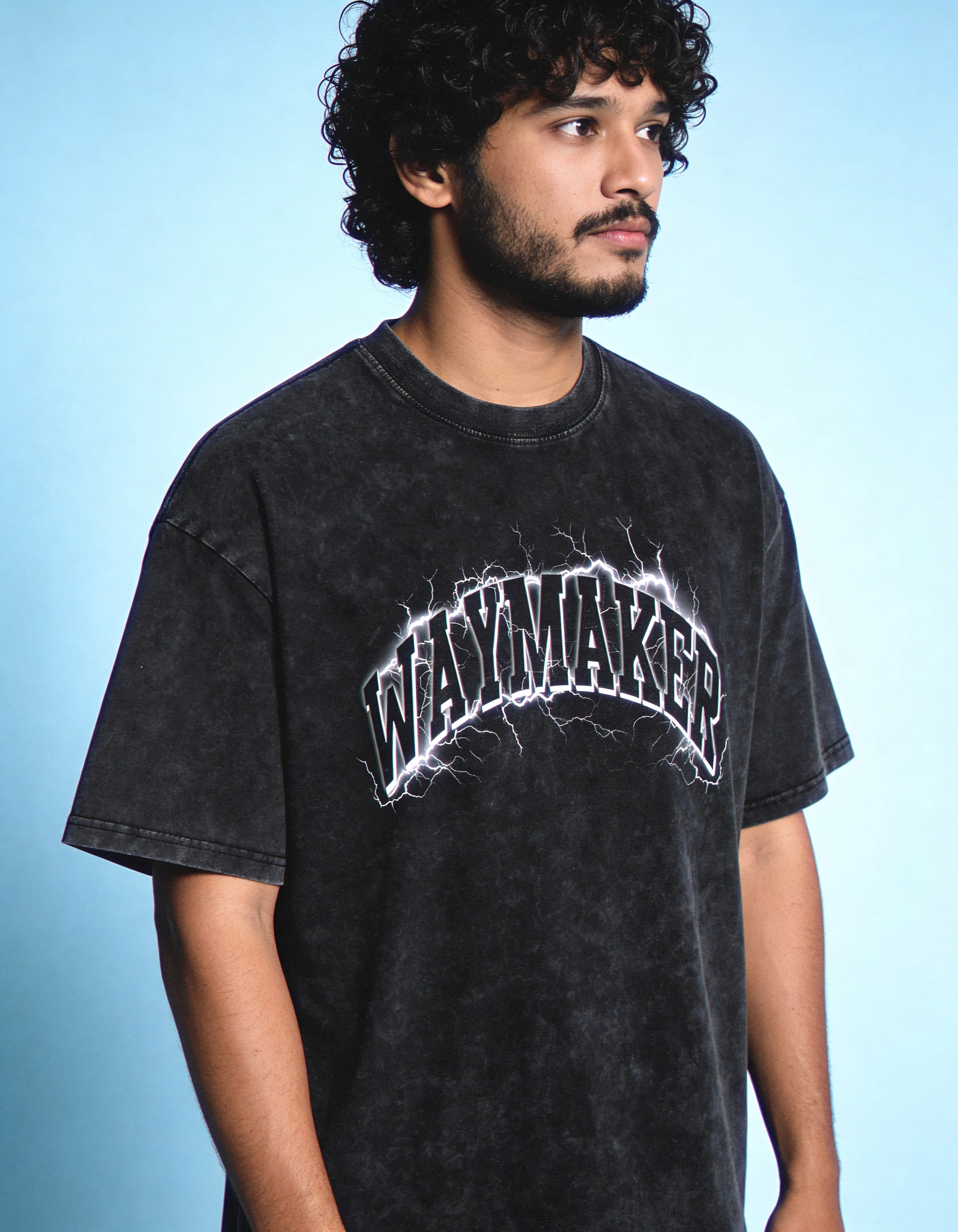 T-shirt oversize en coton délavé à la neige WayMaker