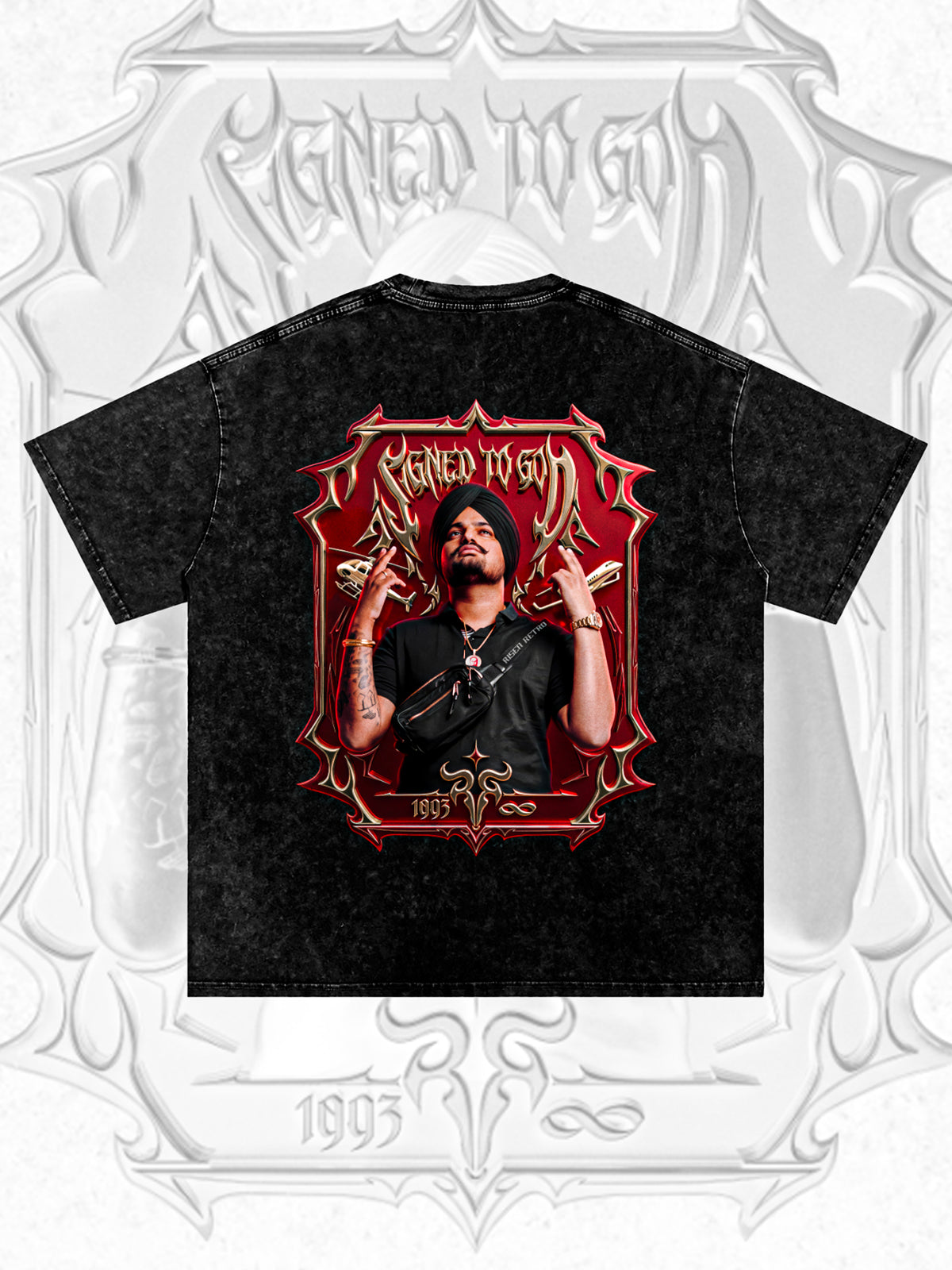 SMW | Signed to God | RisenRetro |Snow Washed Oversized Cotton T-Shirt