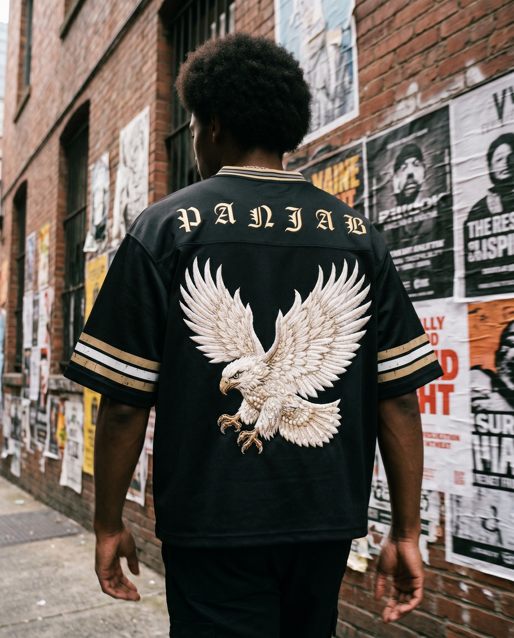EAGLE x RisenRetro Unisex Boxy Striped Soccer Jersey