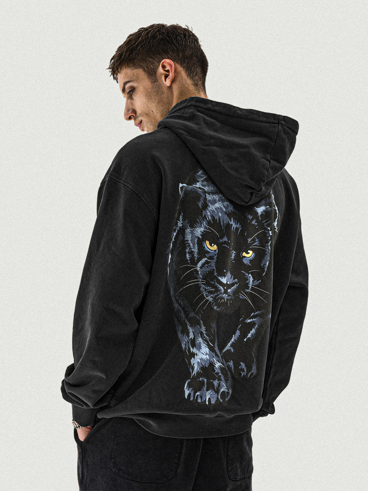 Panther Prowl Unisex Heavyweight Oversized Hoodie | RisenRetro