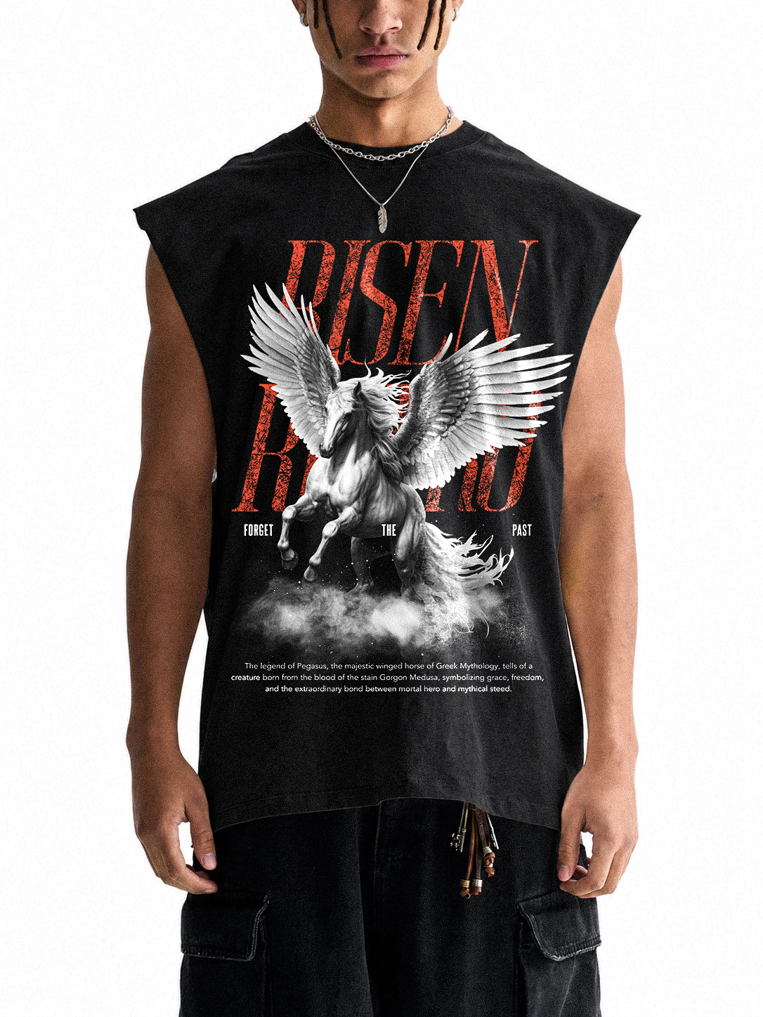 PEGASUS | RisenRetro | Raw Edge Cotton Tank Top