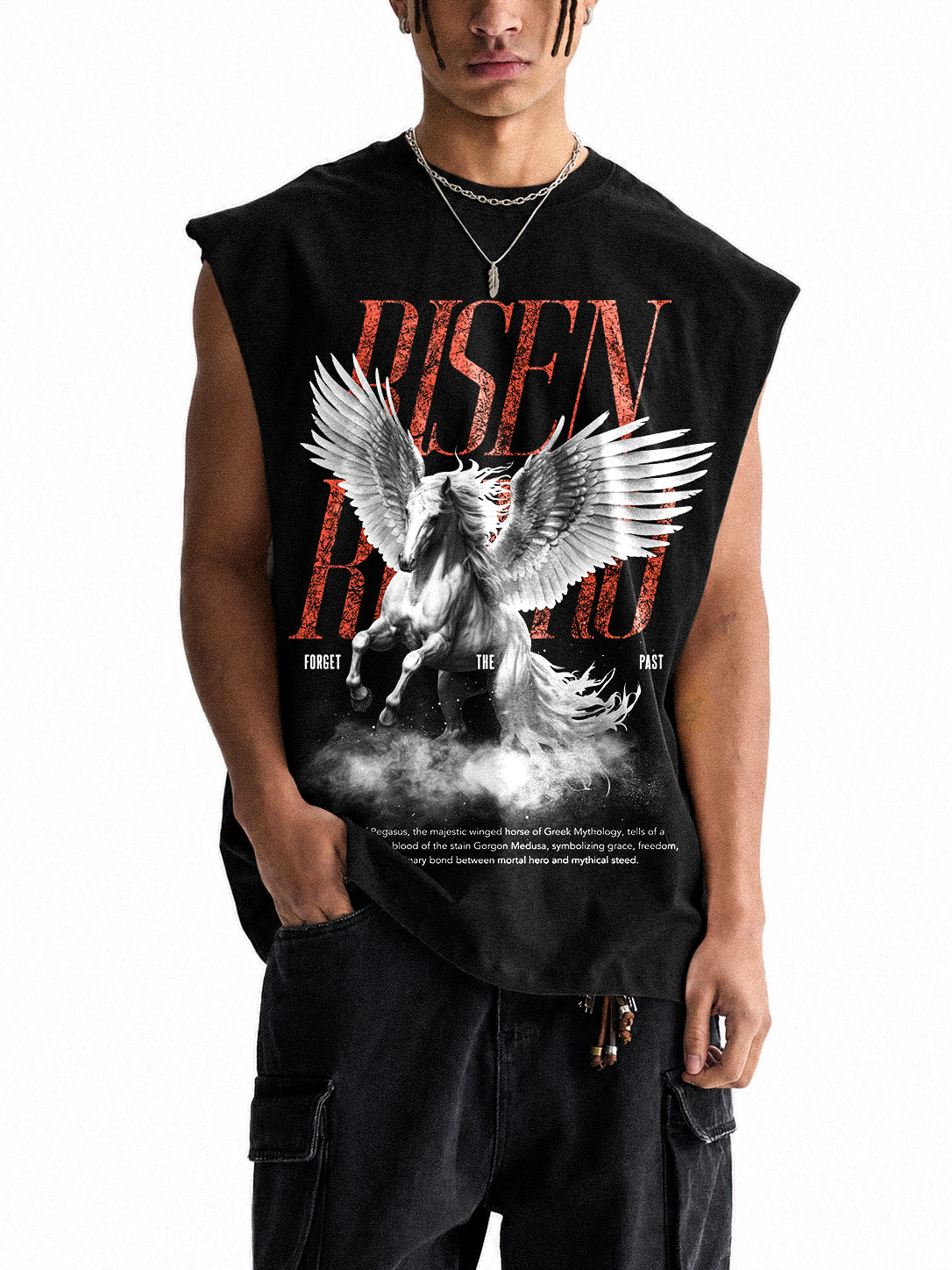 PEGASUS | RisenRetro | Raw Edge Cotton Tank Top