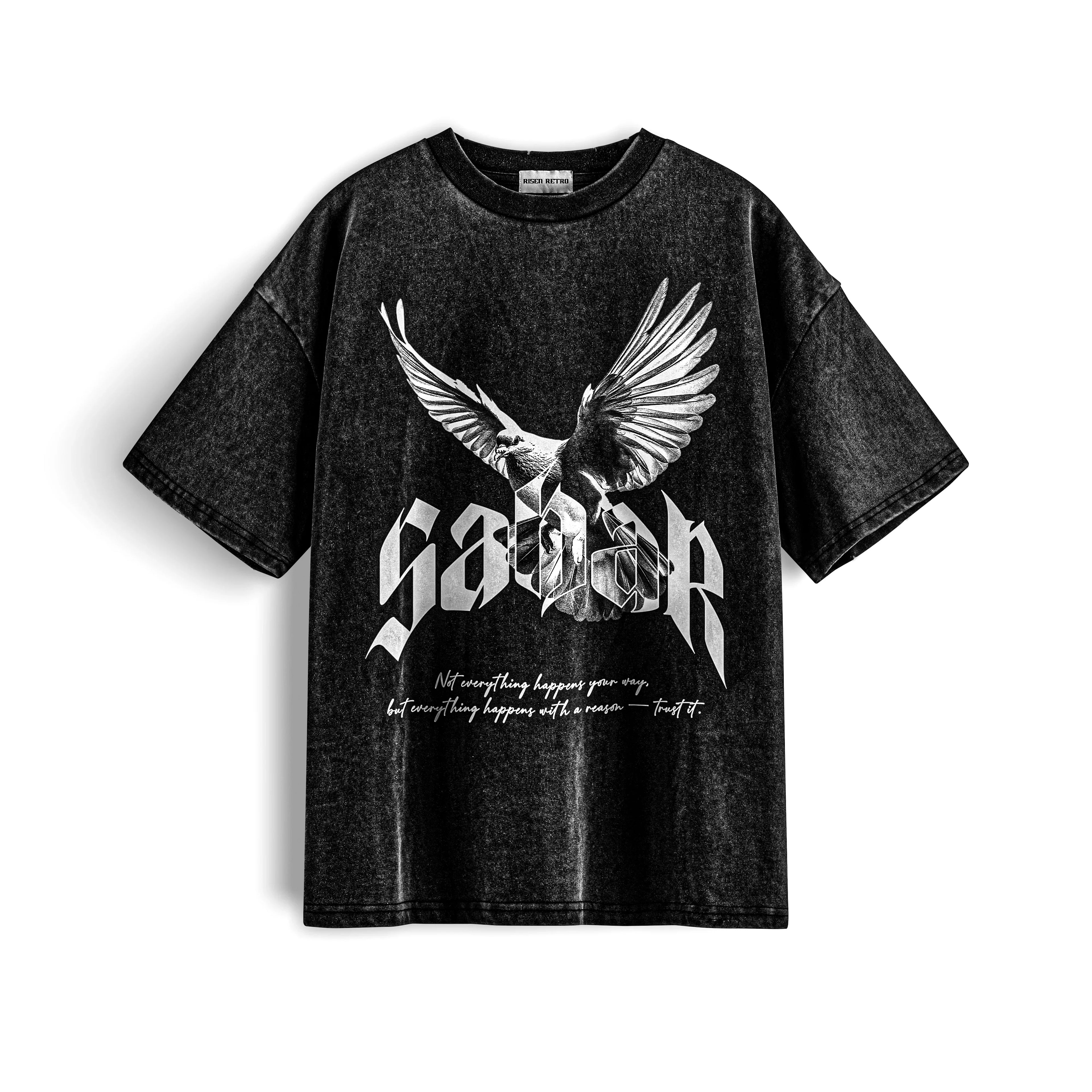 Sabar X Risen Retro Snow Washed Oversized Cotton T-Shirt
